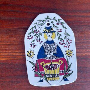 Folk Art Figgjo Stavangerflint Turi Gramstad Oliver Norwegian Butter Plate